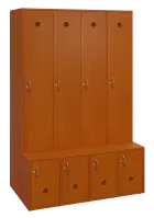 SSB - 180 - 120 šatní skříň s botníkem, 4-dvéřová, 1800x1200x400/600 mm, třešeň šumavská